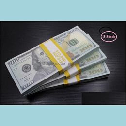 Toys Replica Us Fake Money Kids Play Toy ou Family Game Paper Copy Banknote 100pcs / Pack Drop Livilor Gifts Nouveauté Gag DH51RF6A6