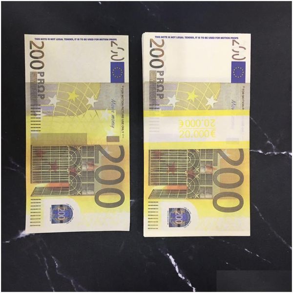 Juguetes divertidos Venta al por mayor Prop de alta calidad Euro 10 20 50 100 Copia de billetes falsos Billete Dinero de película que parece real Euros falsos Colección de juegos Dh6ZgH5YC
