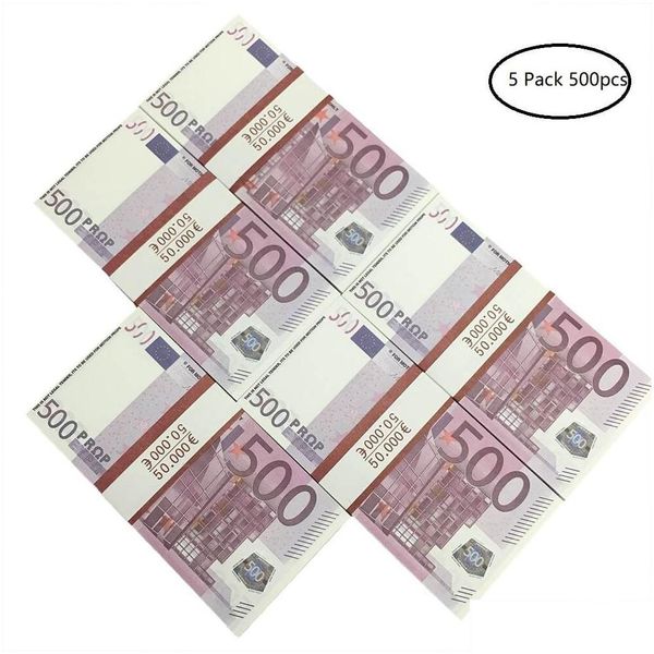 Jouets drôles en gros de qualité supérieure Prop Euro 10 20 50 100 copie de faux billets Billet de film argent qui semble réel Faux Euros Play Collectio Dh6ZgMTH1