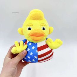 Drôle Trump American Cartoon Cartoon Farmed Animal Duck Duck Plush Toy 0422