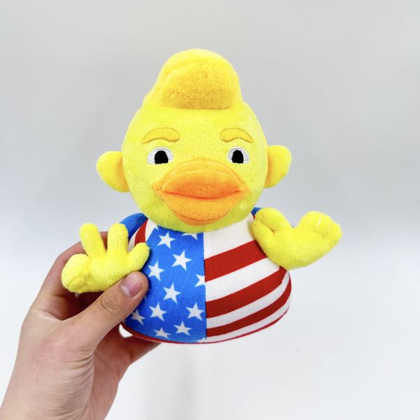 Drôle Trump Duck American Flag Plux Cartoon Farmed Animal Duck Duck Plush Toy