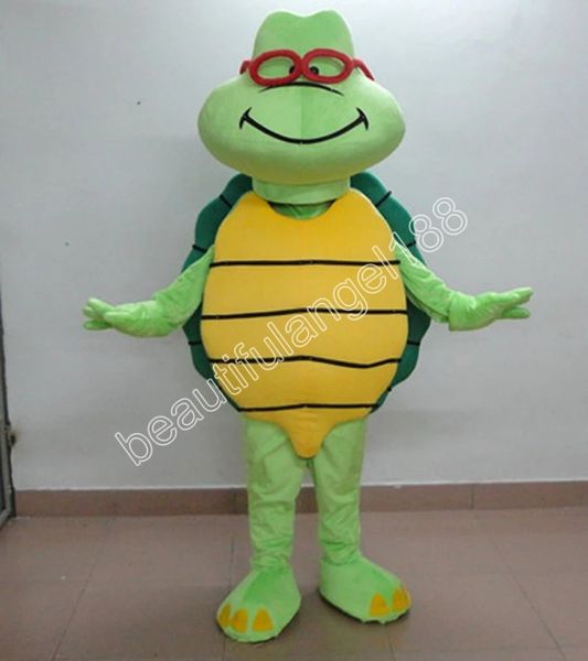 Divertido disfraz de mascota tortuga traje de personaje de dibujos animados traje de fiesta de Halloween al aire libre carnaval Festival vestido de lujo para hombres y mujeres