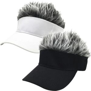 Casquette de Baseball de Golf unisexe drôle avec cheveux casquettes de sport pare-soleil amusant toupet chapeaux hommes femmes cheveux de fête 240113