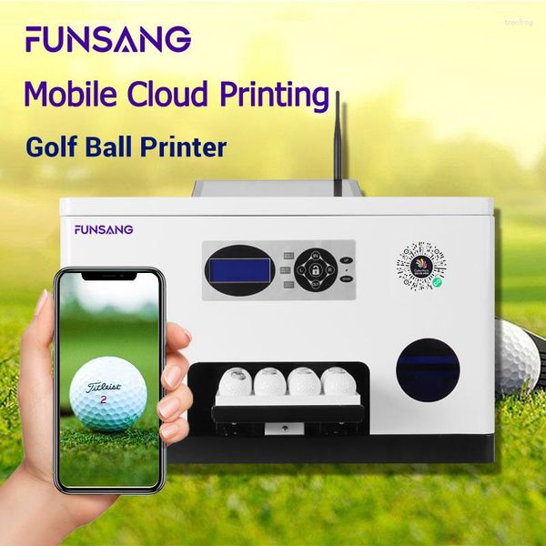 Impresora UV Funsamg XP600, impresión en la nube para teléfono móvil, para Golf, cama plana automática A3 con tinta y computadora