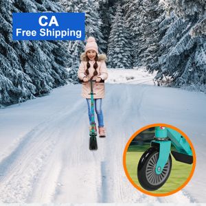 Funwater 2-en-1 Snow Sled Kit Conversion Kit pliable corporable Léger Hauteur réglable Hauteur Toddlre Scooter pour enfants garçons et filles