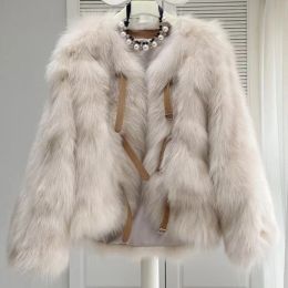 Fourrure 2023 Nouvelles femmes hiver fausse fourrure de renard manteau mode coréenne élégant chaud lâche manteau dame fête club tenues décontractées surdimensionné 2XL