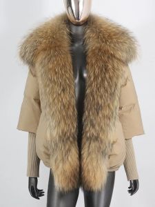 Fur Bluenessfair 2023 Natural Real Fox Ratcoon Collier de fourrure Veste hiver