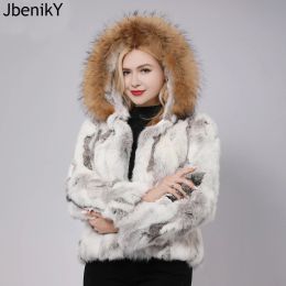 Marque de fourrure Valette chaude femme authentique vrai manteau de fourrure de lapin Lady Winter chaude vraie veste de fourrure de lapin