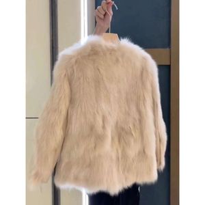 Manteau de fourrure pour femmes en 2023, Style court Imitation renard, manteau épais respectueux de l'environnement Haining, Style jeune 491871