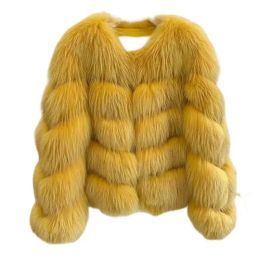 Manteau de fourrure pour femme, veste courte, nouvelle collection automne-hiver 2023