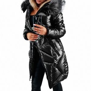 Bontkraag Cott Down Puffer Parka Winter Lg Jas Warme Dikke Overjas Uitloper Vrouwen Faux Fur Capuchon s7O8 #