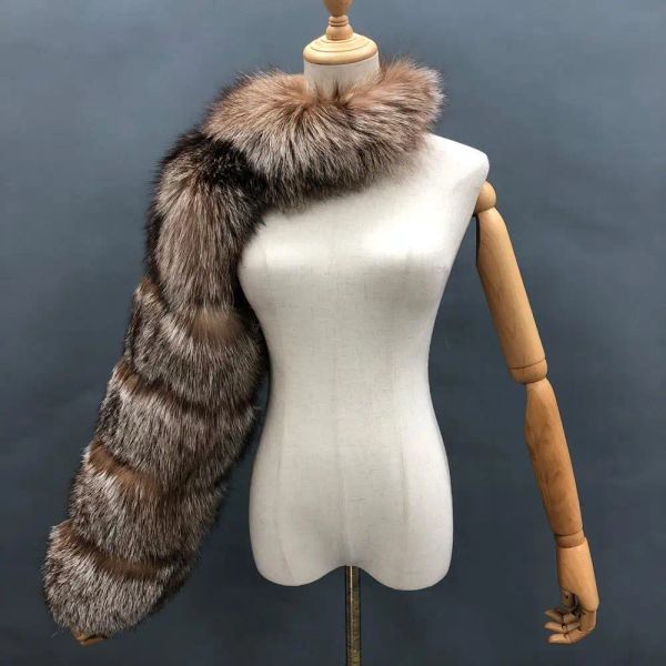 Fourrure pelufy fausse fourrure de châle recadré imitation de luxe imitation fox veste de fourrure à épaule de haute qualité abrigo mujer nouveauwear féminin pour femmes