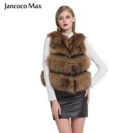 Fourrure Jancoco Max réel fourrure de raton laveur Gilet femmes mode Style Gilet hiver épais chaud meilleure qualité nouveauté S7093