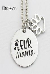 FUR MAMA inspirant estampillé à la main accessoires gravés breloques personnalisées collier pendentif personnalisé pour les femmes cadeau bijoux à bricoler soi-même 10 pièces Lo7616630