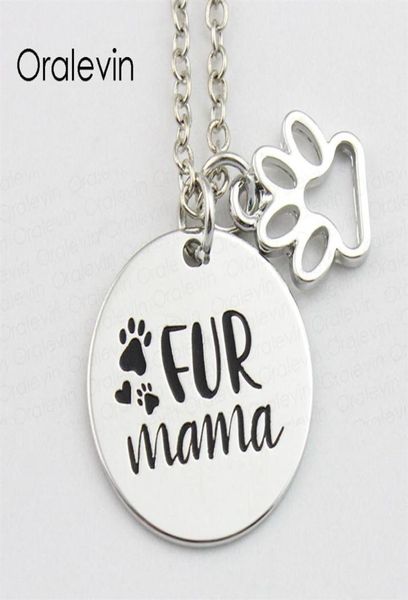 FUR MAMA inspirant estampillé à la main accessoires gravés breloques personnalisées collier pendentif personnalisé pour les femmes cadeau bijoux à bricoler soi-même 10 pièces Lo7616630