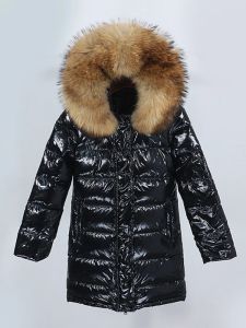 Fourrure Oftbuy 2022 Veste d'hiver Femmes Real Fur Coat Natural Raccoon Cold de fourrure Long Parka Duck Down Veste Streetwear Streetwear Marque