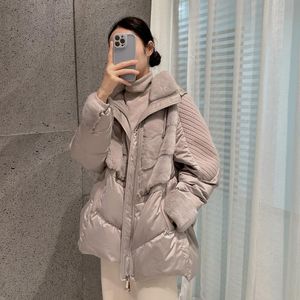 Fur Rea Manteau de fourrure de vison avec capuche femmes doudoune manteaux automne hiver 2022 veste de fourrure de vison naturel vêtements chauds de luxe taille S M L XL