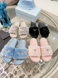 Fourrure Shearling Daim Chaussures moelleuses Sandale Pantoufles Mule femmes dame fille Peluche Doublée De Laine Diapositives Sans Lacet Plat Flip Flopsy Fluff Mules Doublées De Fourrure Appartements Pour Femmes Mules Plates