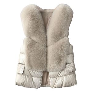 Gilet de fourrure femme courte plume imitation mince tempérament veste automne et hiver mode tout-match 211019