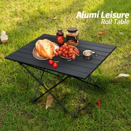Meubels aluminium legering camping vouwtafel draagbaar licht feest bureau hoogte verstelbare picknicktafel set mini barbecuetafel