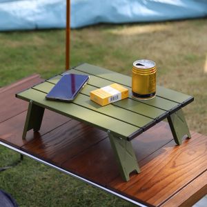 Muebles para campamento Mini mesa plegable portátil para recorridos de barbacoa de picnices al aire libre Cabeza de mesa ultra ligera.