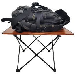 Mobilier en bois foncé ultraliers portable pliage de camping table de camping portable pliable table de camping extérieur table en aluminium BBQ Randonnée