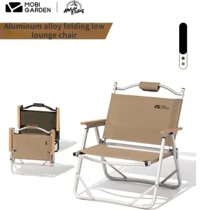 Muebles Mobi jardín portátil silla plegable al aire libre taburete trasero camping kermit silla de pesca de aluminio liviano