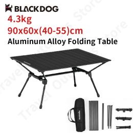 Muebles NatureHike Black Dog Portable Aluminio Aleado Plegable Mesa de campamento Mesa de levantamiento ajustable Picnic al aire libre BBQ Furnitur al aire libre