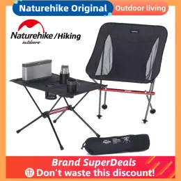 Mobilier Naturehike Original Voyage Ultraléger Chaise Pliante Table Superhard Haute Charge Meubles De Camping En Plein Air Plage Pêche Pique-Nique S'asseoir