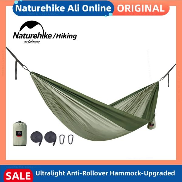 Fournishing NatureHike Outdoor Ultralight Hammock Camping Portable Single / Double loisirs Hamac Anti Rollover High Load Beauing Camp Gear