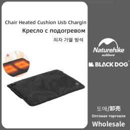 Fournishing Naturehikeblackdog Outdoor Portable Chaise coussin chauffée Hiver Warmth Proofcold Chaise Cushion Single Chair Cushion USB Chargin