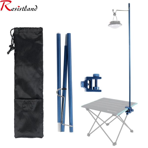 Mobilier extérieur pliant double la lampe de camping kit poteau de la lampe de camping moulux de bureau de berceau de support détachable support de tente de camping.