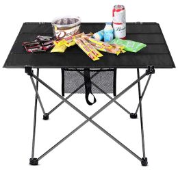 Mobilier Table pliable portable Camping Outdoor Table en aluminium ultraléger BBQ Picnic 6061 Bureau de randonnée Fishing Ultra Light Pliage