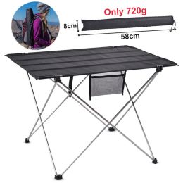 Mobilier table pliante portable extérieur camping maison barbecue pique-nique Ultra Light Aluminium Table de randonnée en alliage de pêche table de pêche