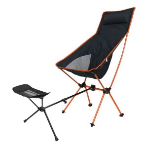 Mobilier tabouret portable chaise de camping en plein air tissu Oxford pêche barbecue plage voyage randonnée pique-nique chaise pliante pied inclinable repose-pieds