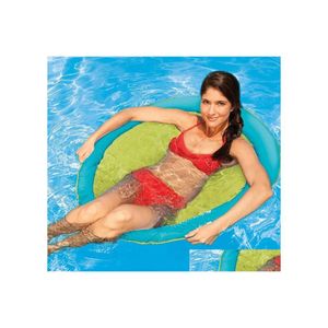 Accessoires de meubles Swimways Spring Float Papasan Pool Chair Portable Light Swimming Ring Circle ADT Beach Party Sea Swim Laps Toy Dh3Cp