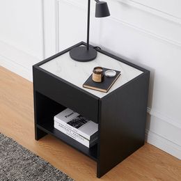Meubles Table de chevet sens nordique créatif moderne minimaliste noir et blanc casier lumière luxe chambre stockage chevet petite armoire