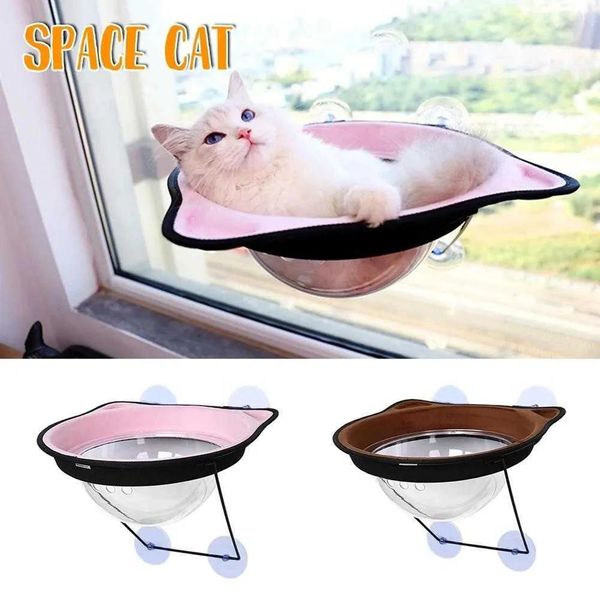 Muebles Camas para gatos Muebles Hamaca para gatos de alta calidad Cápsula espacial transparente Ventosa Camas colgantes Tomar el sol Alféizar de la ventana Cama Nido