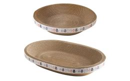 Meuble Cat Scratcher Bowl Lit Corructeur de gratte-ci-dessous Board Round Poute de broyage ovale Toys pour grincement de la grille de meubles de meubles Protecteur Sofa