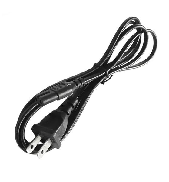 Componente de muebles Largo 2M 200cm Longitud 79 pulgadas Enchufe americano de dos clavijas planas Cable de alimentación estándar de EE. UU. Para fuente de adaptador de conmutación 2501265