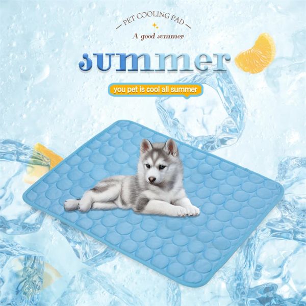 Meuble tapis de chien refroidissement tapis pour animaux de compagnie d'été pour un grand chien de chien moyen canapé respirant chiens lit chat couverture de chiens frais lavables