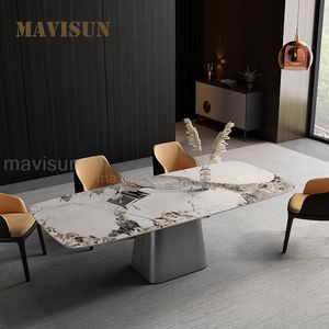 Meubles pour table de salle à manger et chaise simple grand dîner en famille luxe personnalisé magnifique table à manger grand marbre ménage