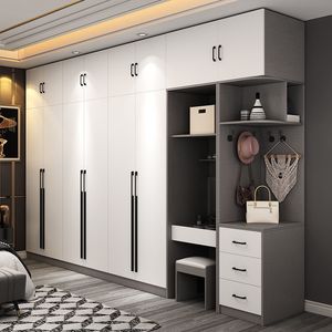 Minimalist 2024 Modern Wardrobe Bedroom Furniture - Single/Double Cabinet Assembly