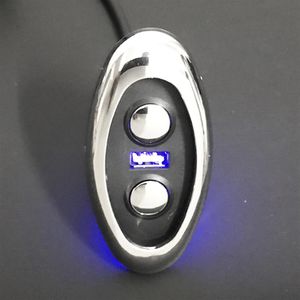 Piezas de muebles Enchufe de 5 clavijas Auricular de control remoto de 2 botones con carga de teléfono USB y luz azul para sofá reclinable eléctrico 2977