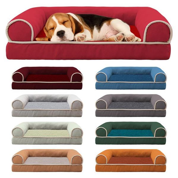 Meubles pour animaux de compagnie lit de chien canapé de chien profond petit chien moyen house house carré épaissie de chien chaud mat kenne