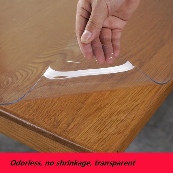 Protector de mesa para muebles, mantel de PVC transparente grueso, almohadilla de escritorio, cubierta de mesa de comedor limpiable, manteles individuales impermeables de fácil limpieza