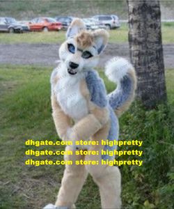 Harige Husky Hond Wolf Fursuit Mascot Kostuum Volwassen Stripfiguur Outfit Pak Commerciële Promotie Amerikaanse Jubilee zz7580