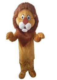 Harige leeuw mascotte kostuum cartoon wilde dieren karakter feestkleding fancy jurk Halloween Xmas Carnival Beast Parade Suits
