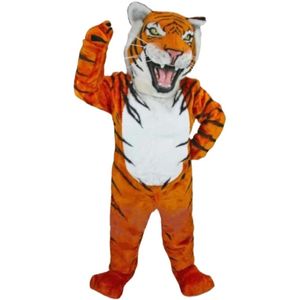 Costume de mascotte de tigre à fourrure longue fourrure Fursuit adulte personnage de dessin animé déguisement Halloween noël Anime défilé Suits212G