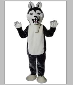 Dessin animé Robe Tenues Noir Animal Loup-chien Mascotte Costume Halloween Noël Fantaisie Robe De Fête Festival Vêtements Carnaval Unisexe Adultes Tenue